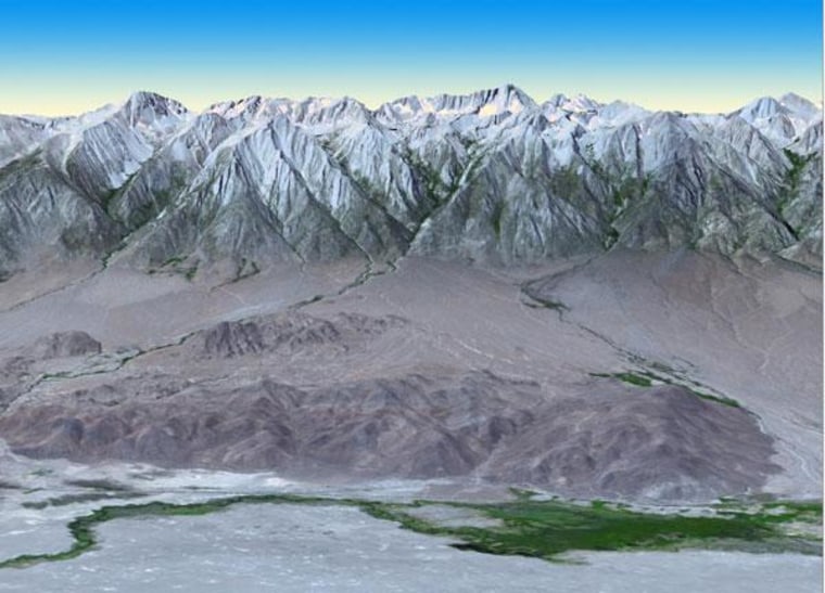 Image: Mt. Whitney shown on map